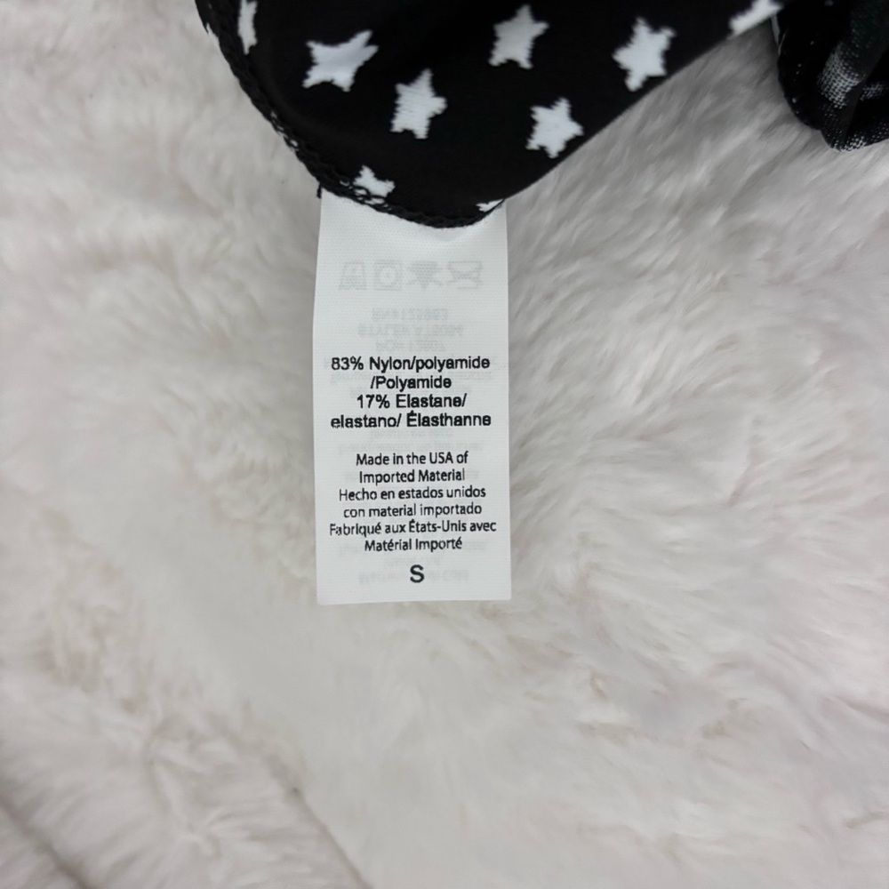 Beyond Yoga High Waist Bike Shorts Star Print Size Small NEW Black White Active - Picture 8 of 11